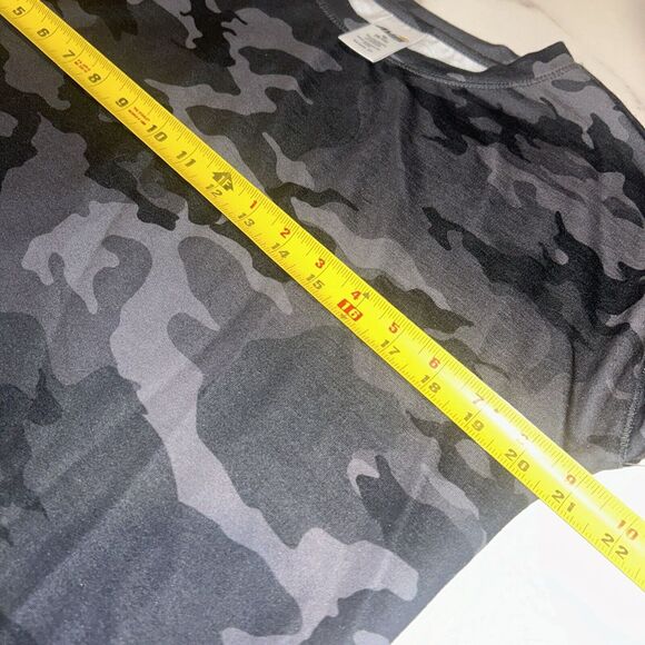 Avia CAMO Long Sleeve Shirt M 8-10 French Terry Cloth‎ Drop Shoulder Women's NWT - Picture 5 of 5